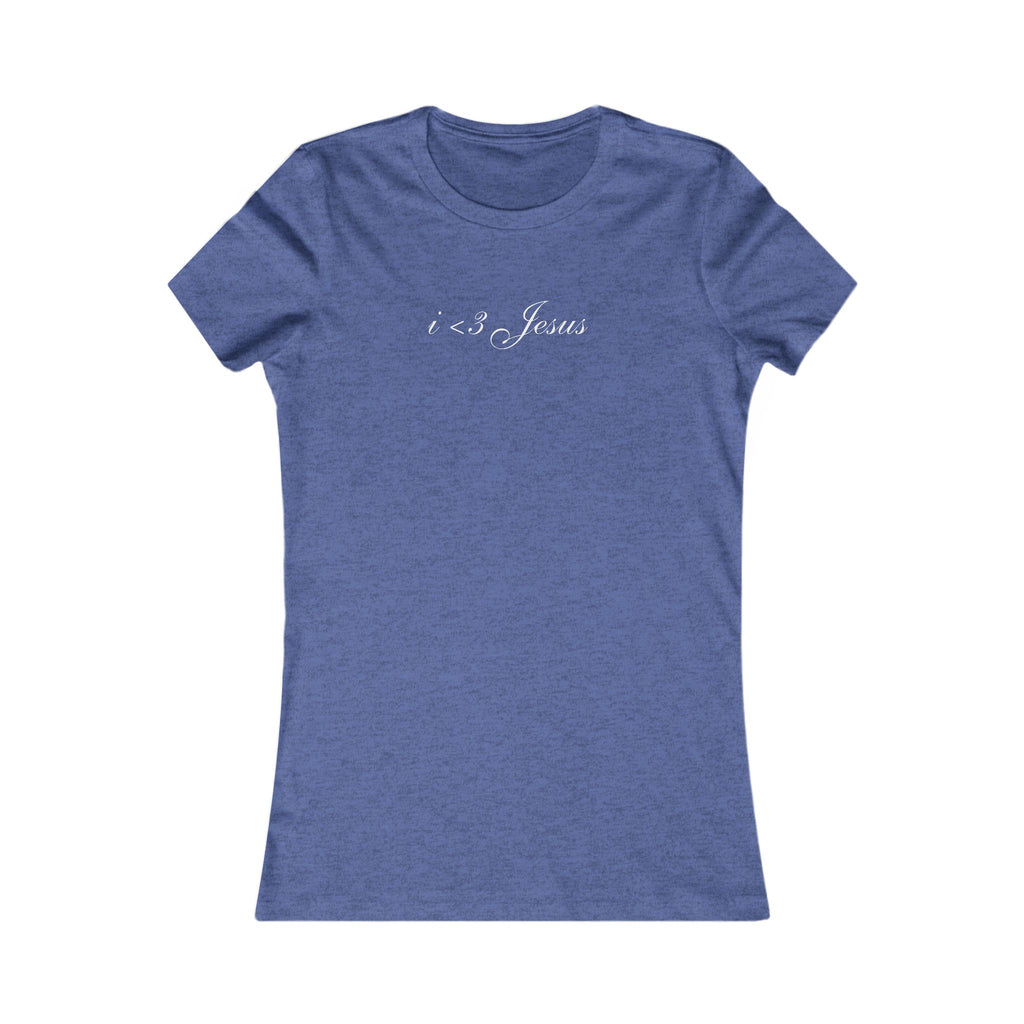 Women's Favorite Tee — 'I <3 Jesus' Christian Faith Graphic Tee