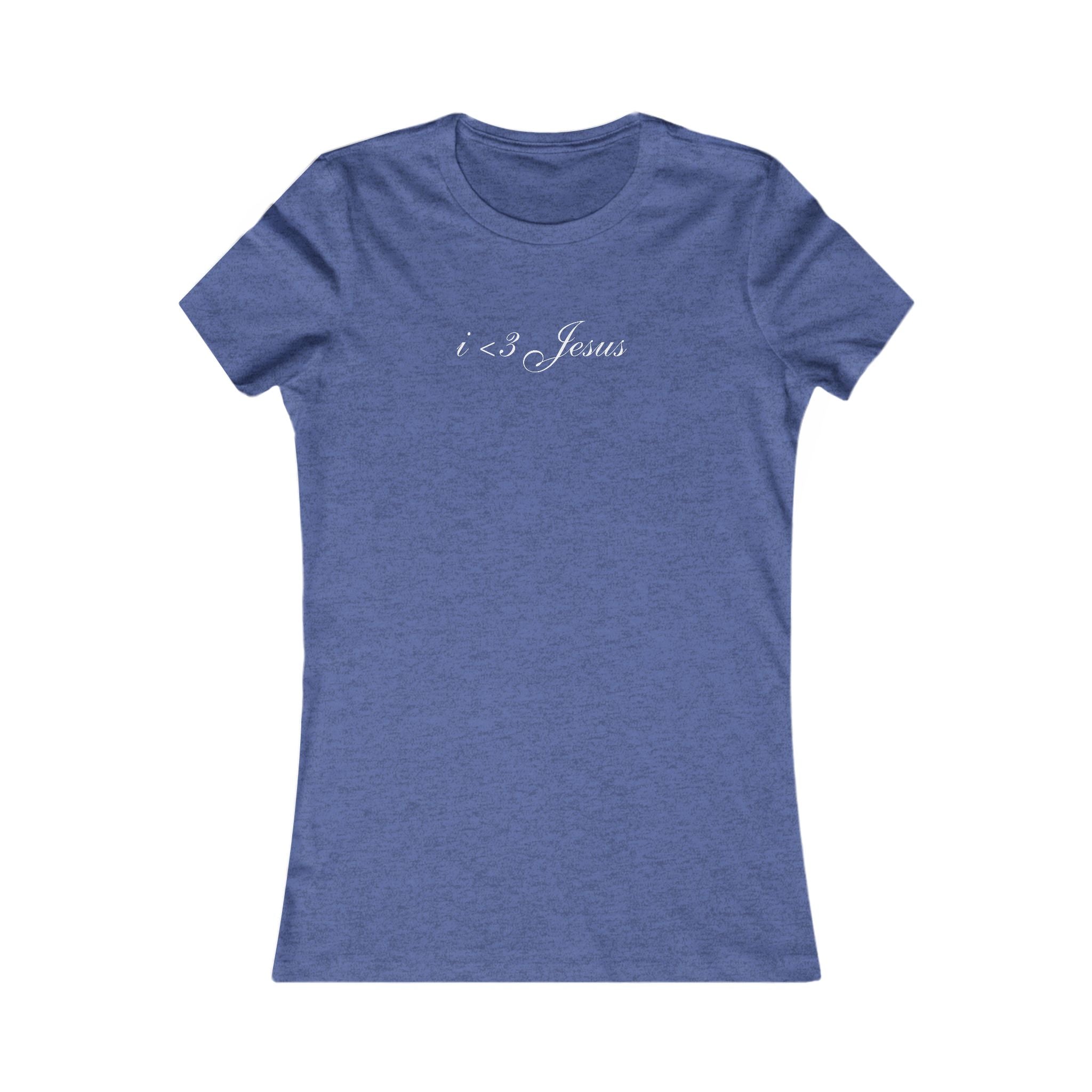 Women's Favorite Tee — 'I <3 Jesus' Christian Faith Graphic Tee