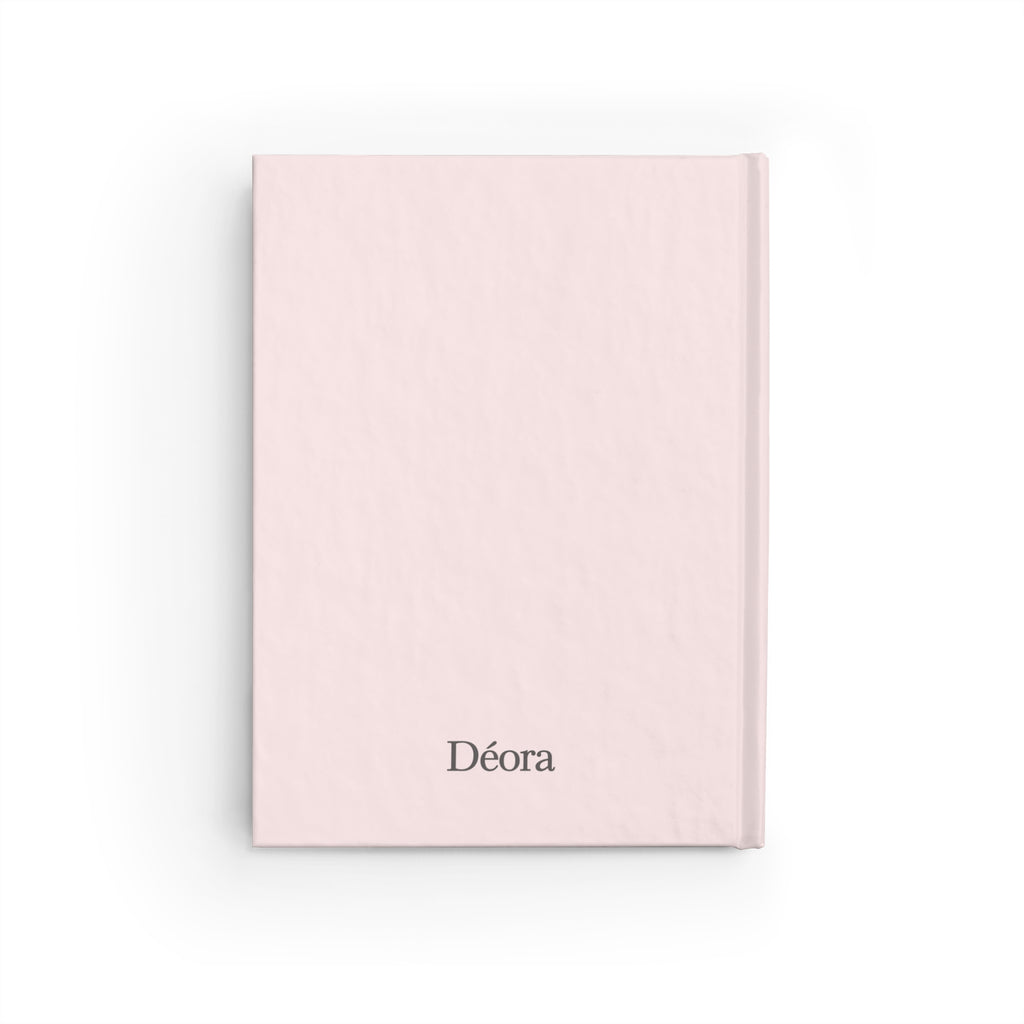 Personalized Pink Hardcover Journal — 'Déora' Ruled Lined Notebook for Daily Notes & Gifts