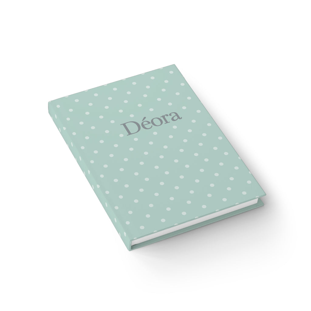 Personalized Polka Dot Journal — 'Déora' Lined Notebook
