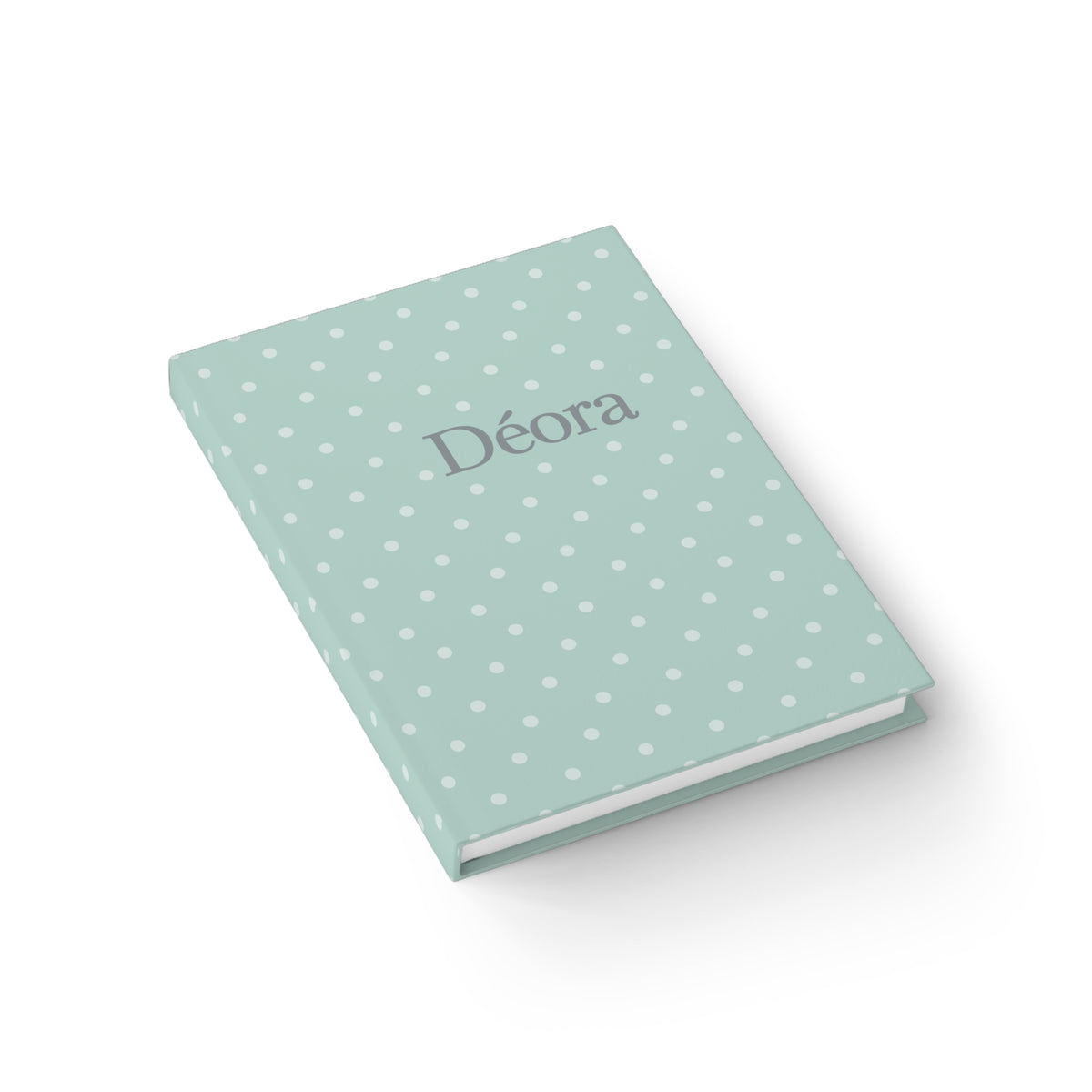Personalized Polka Dot Journal — 'Déora' Lined Notebook