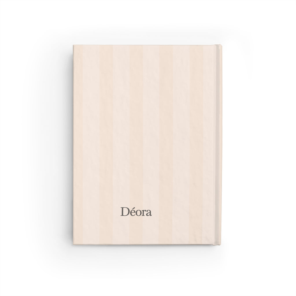 Déora Striped Hardcover Journal – Ruled Lined Notebook