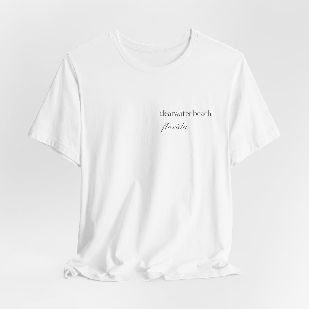 Clearwater Beach Florida Palm Tree Tee — Minimal Coastal Vacation T-Shirt