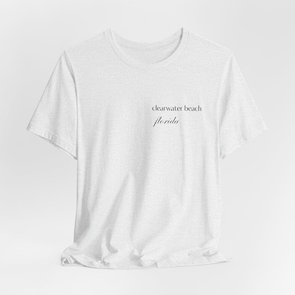 Clearwater Beach Florida Palm Tree Tee — Minimal Coastal Vacation T-Shirt