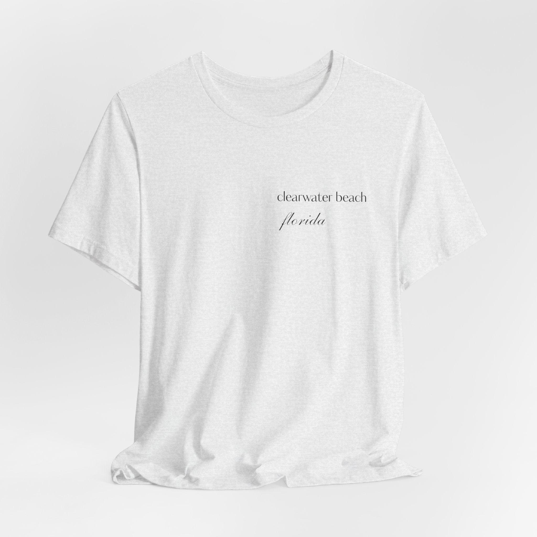 Clearwater Beach Florida Palm Tree Tee — Minimal Coastal Vacation T-Shirt