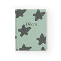 Mint Star Pattern Ruled Journal – Personalized "Déora" Cover