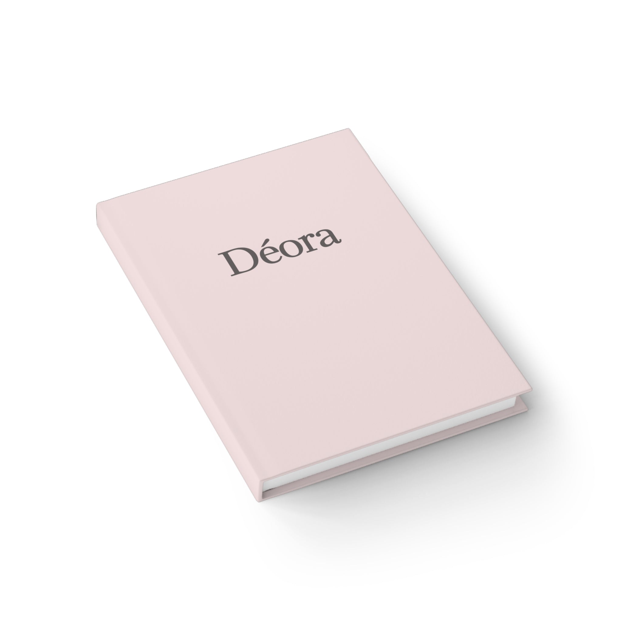 Personalized Pink Hardcover Journal — 'Déora' Ruled Lined Notebook for Daily Notes & Gifts