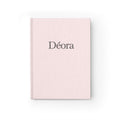 Personalized Pink Hardcover Journal — 'Déora' Ruled Lined Notebook for Daily Notes & Gifts