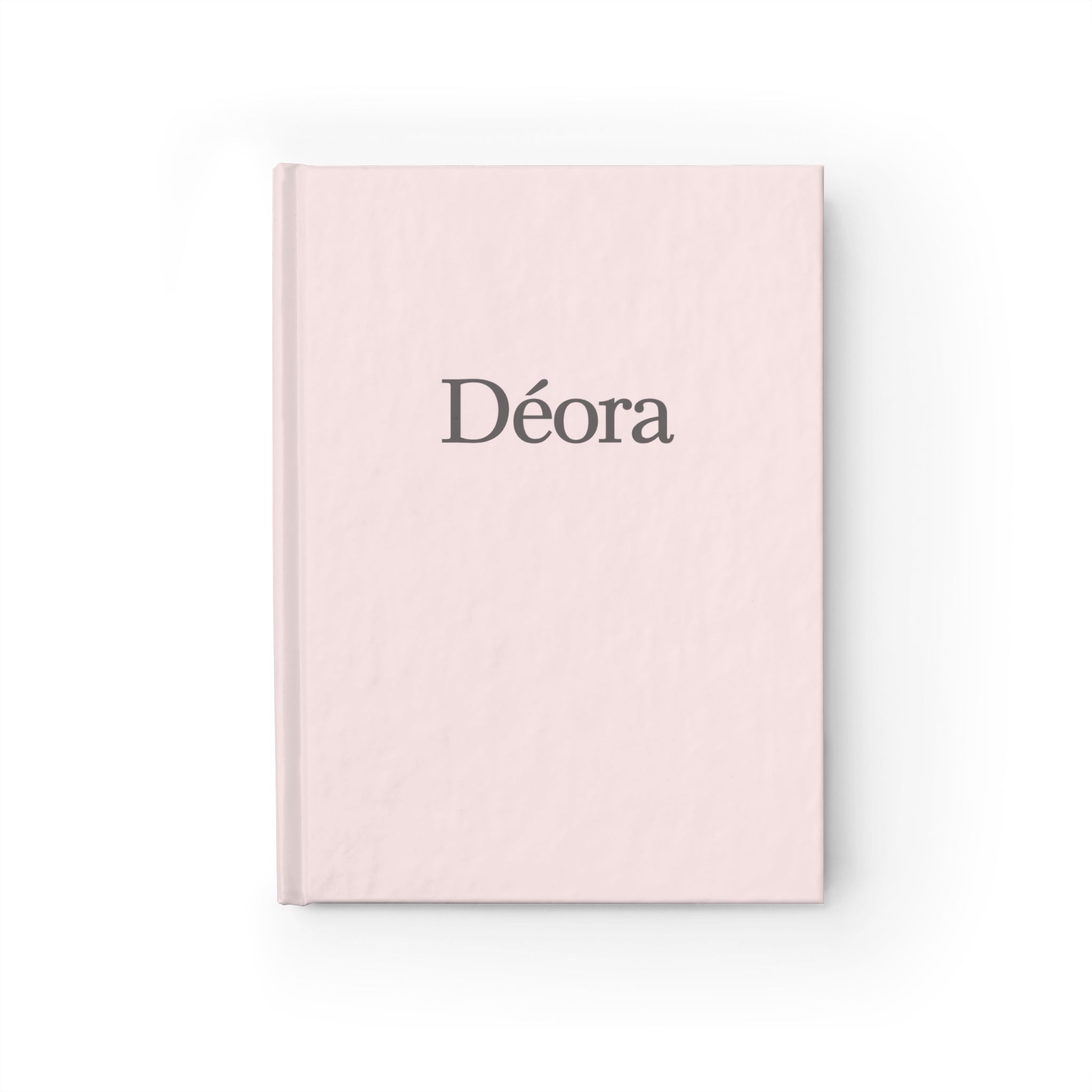 Personalized Pink Hardcover Journal — 'Déora' Ruled Lined Notebook for Daily Notes & Gifts