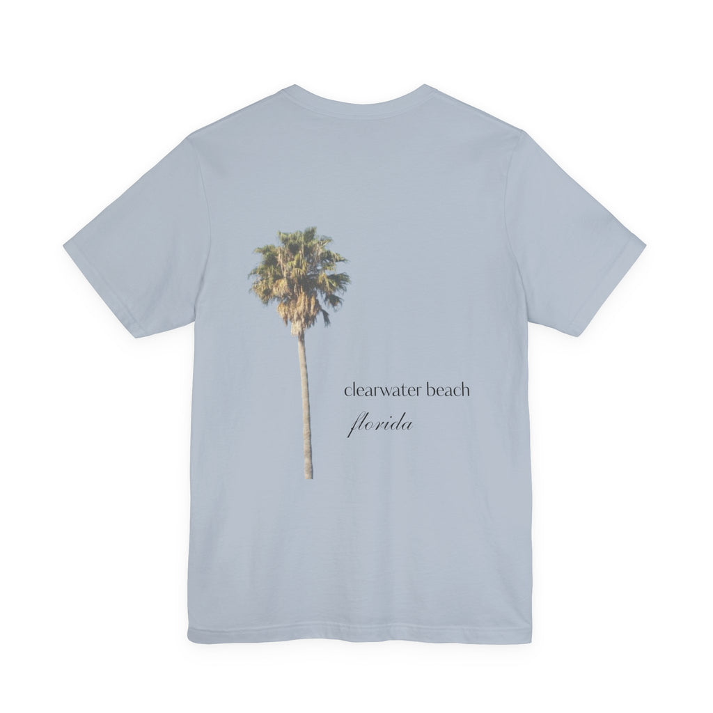 Clearwater Beach Florida Palm Tree Tee — Minimal Coastal Vacation T-Shirt