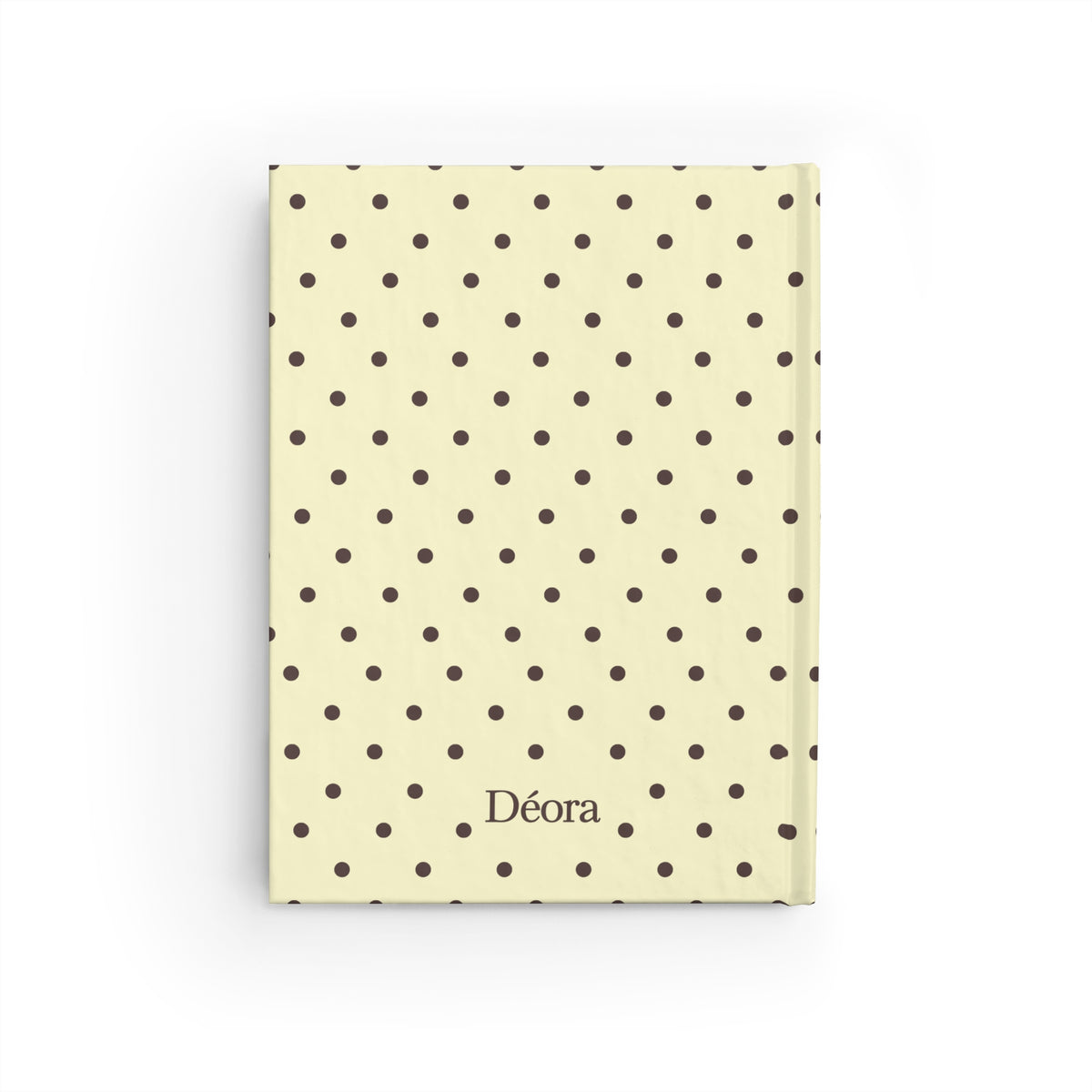 Polka Dot Personalized Journal — "Déora" Ruled Notebook
