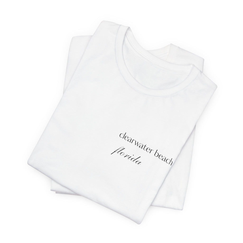 Clearwater Beach Florida Palm Tree Tee — Minimal Coastal Vacation T-Shirt