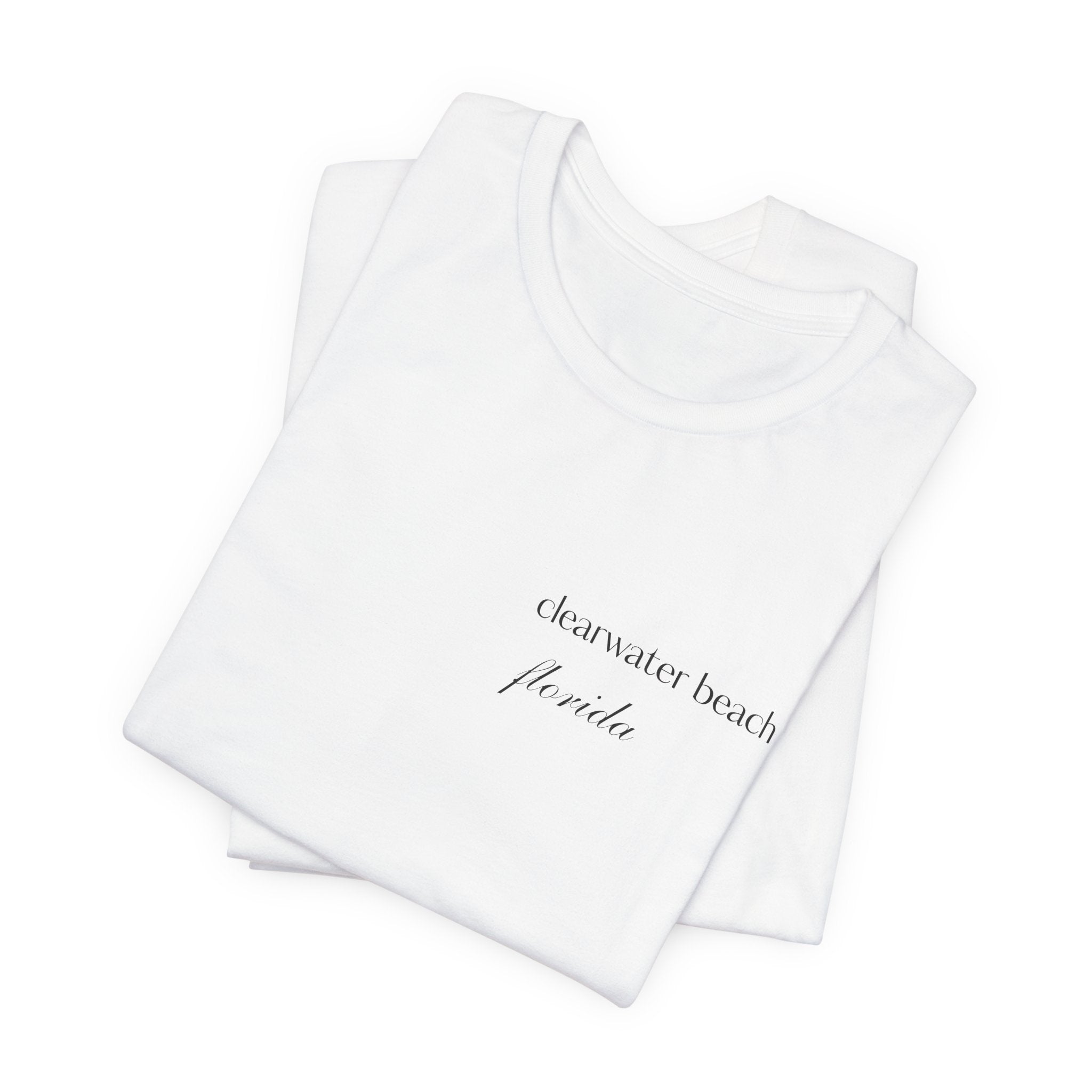 Clearwater Beach Florida Palm Tree Tee — Minimal Coastal Vacation T-Shirt