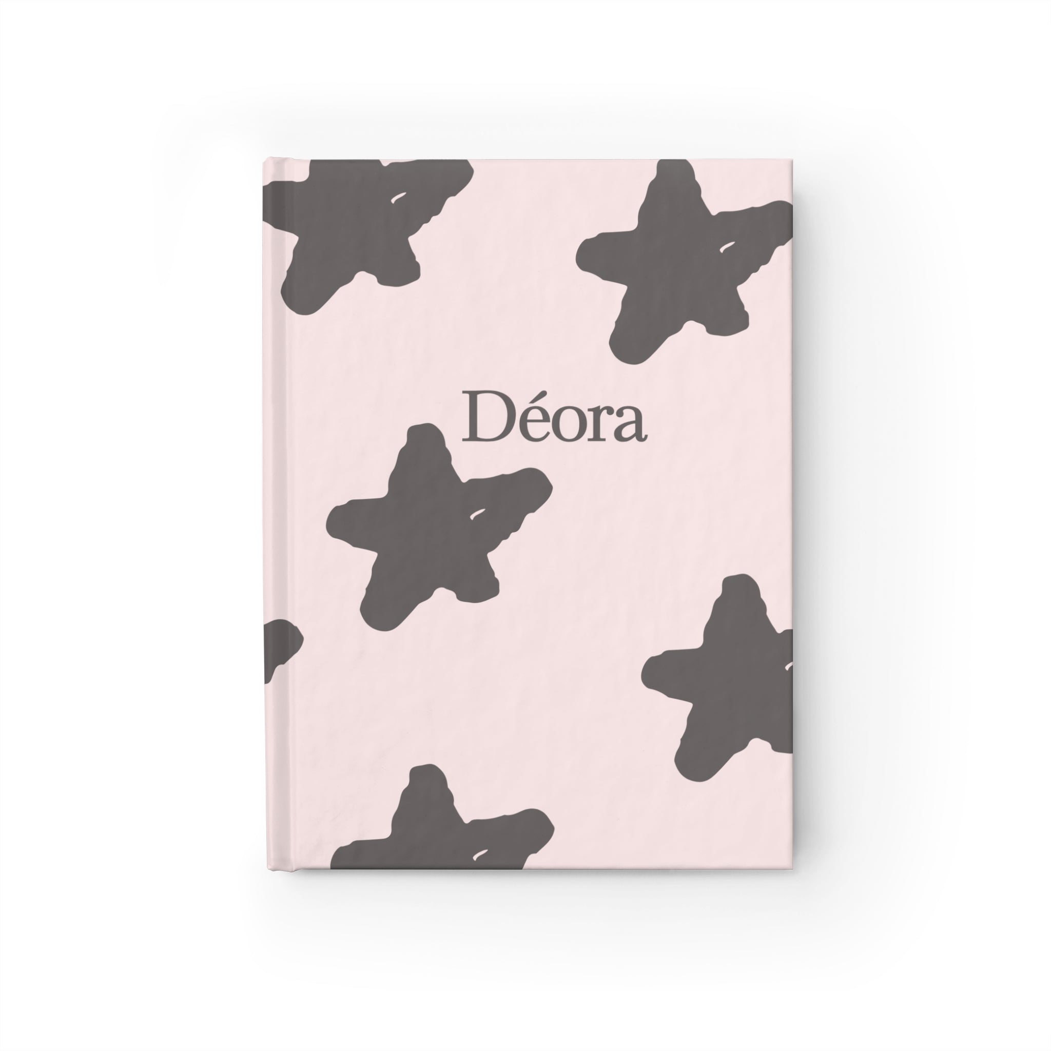 Pink Star Pattern Personalized Journal — Ruled Lined Notebook
