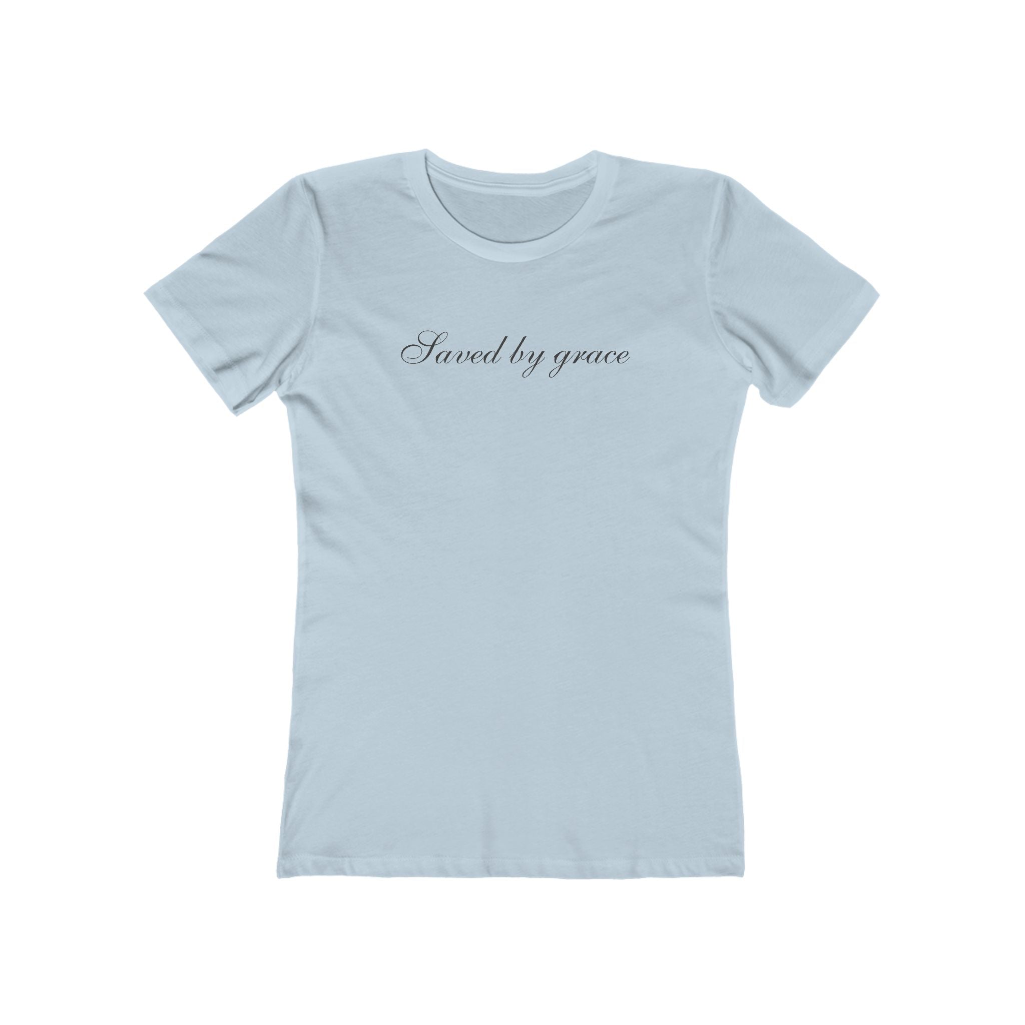 Saved by Grace Boyfriend Tee - Women’s Christian Script T-Shirt