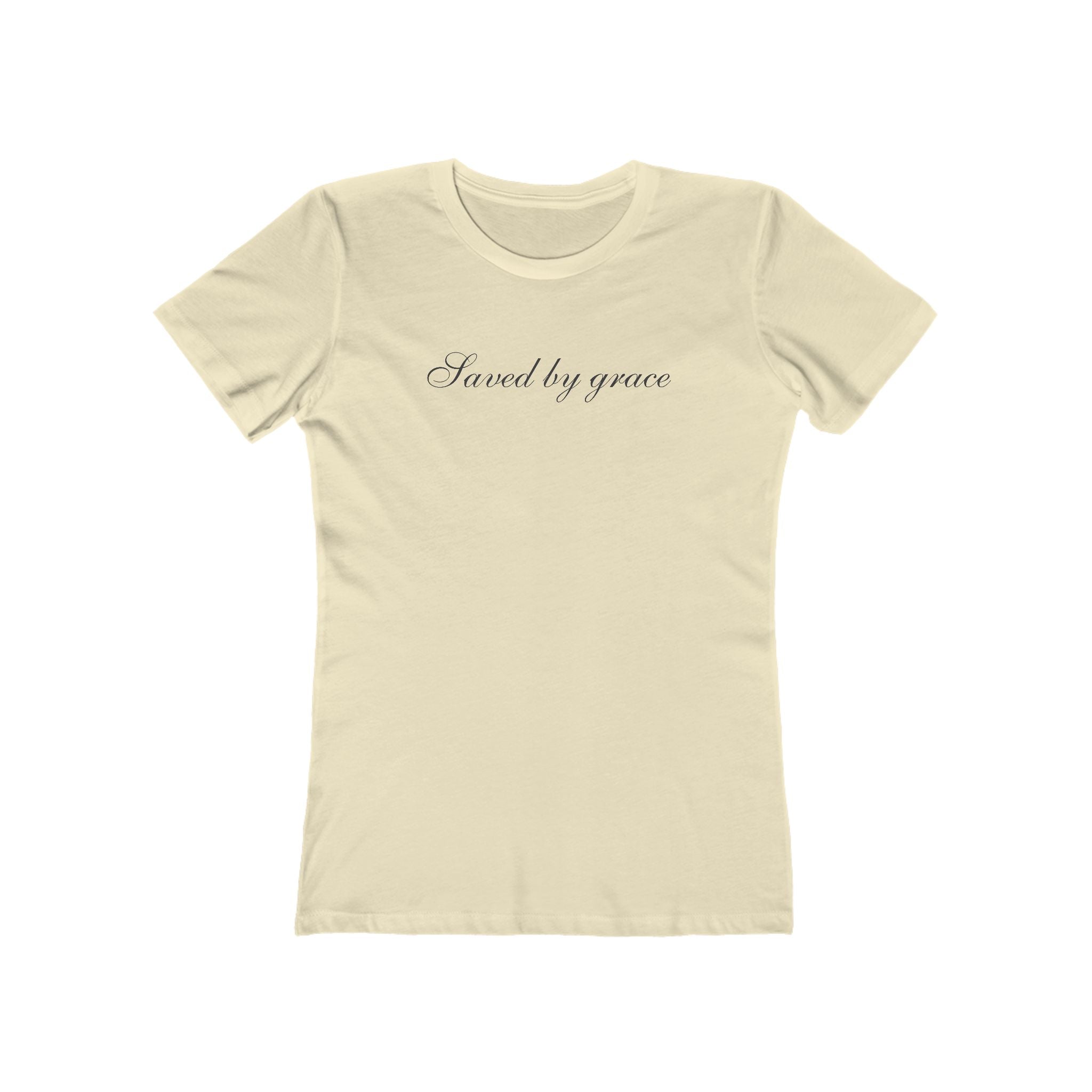 Saved by Grace Boyfriend Tee - Women’s Christian Script T-Shirt