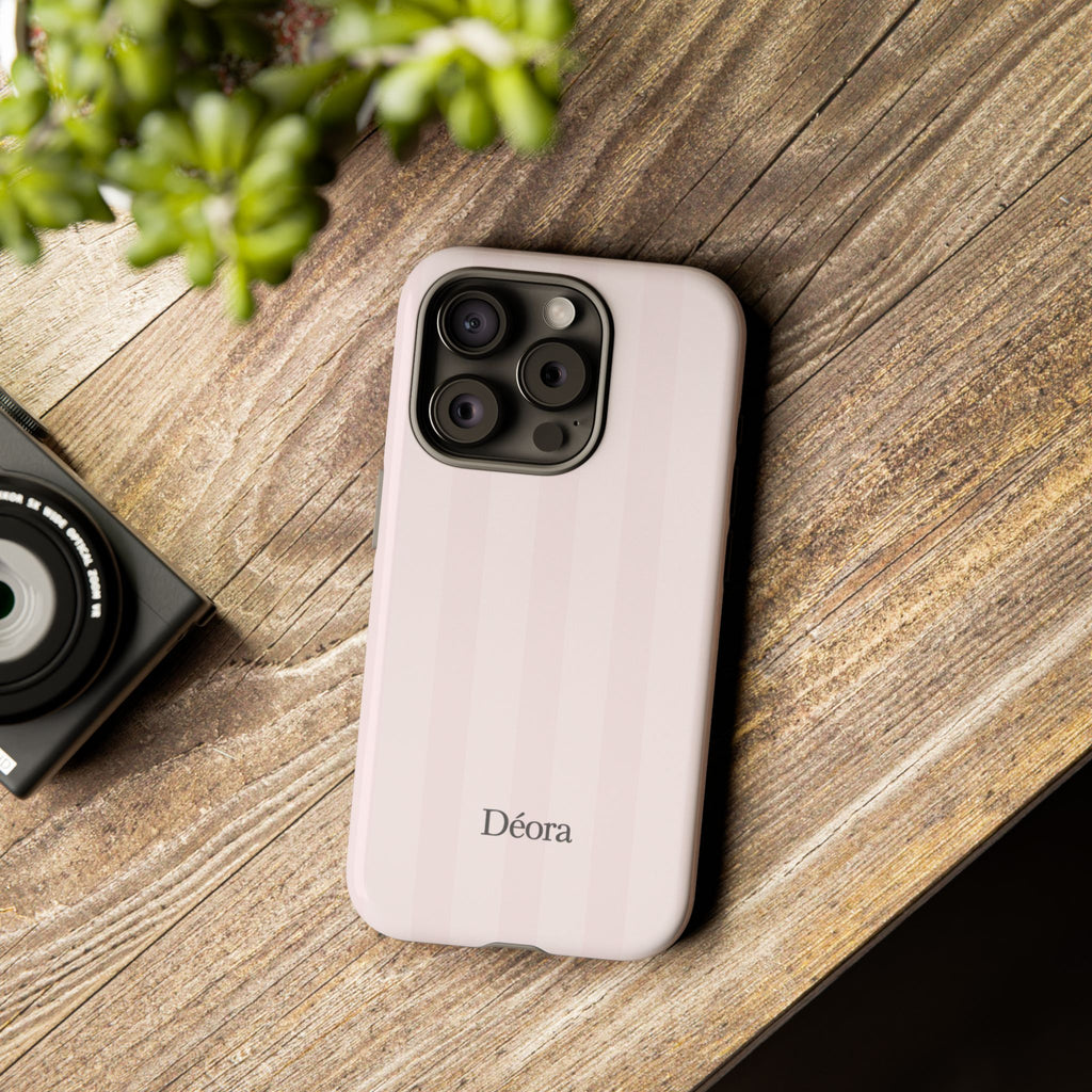 Tough Cases — Slim Protective Phone Case (Pastel Pink Stripe)