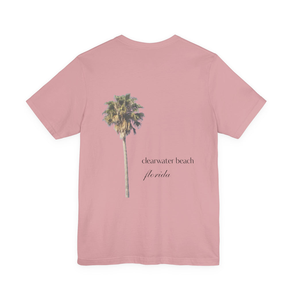 Clearwater Beach Florida Palm Tree Tee — Minimal Coastal Vacation T-Shirt