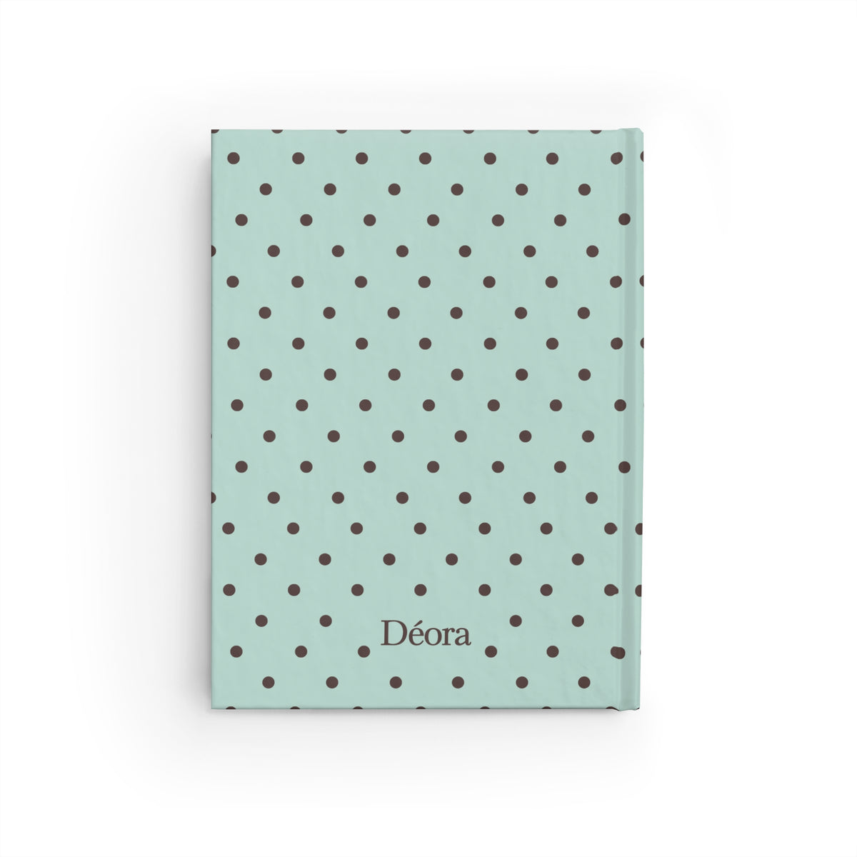 Personalized Polka Dot Journal — 'Déora' Mint Ruled Notebook
