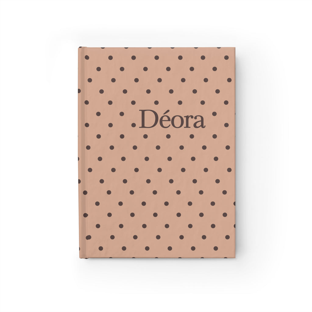 Polka Dot Personalized Journal — 'Déora' Ruled Notebook
