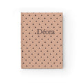 Polka Dot Personalized Journal — 'Déora' Ruled Notebook