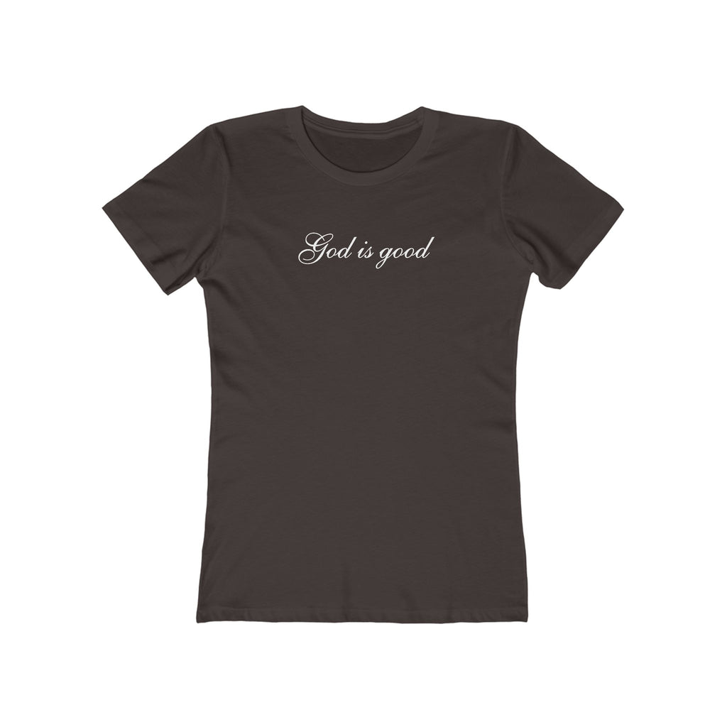 God Is Good Women's Boyfriend Tee – Faith-Based Casual Crewneck