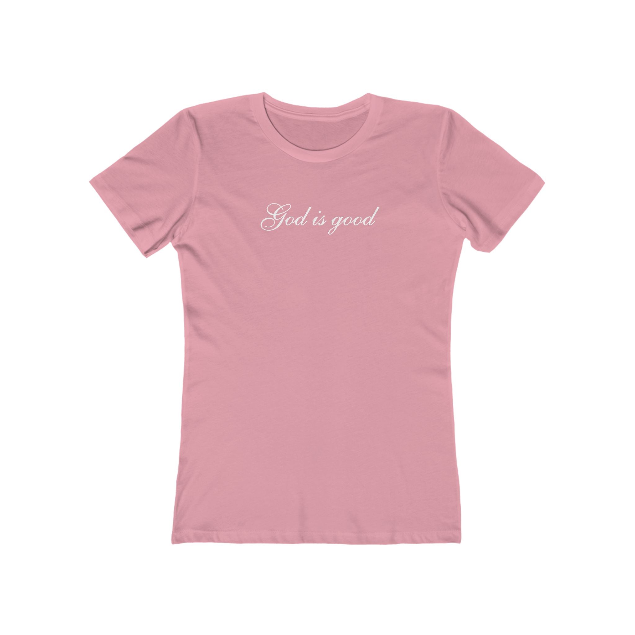 God Is Good Women's Boyfriend Tee – Faith-Based Casual Crewneck