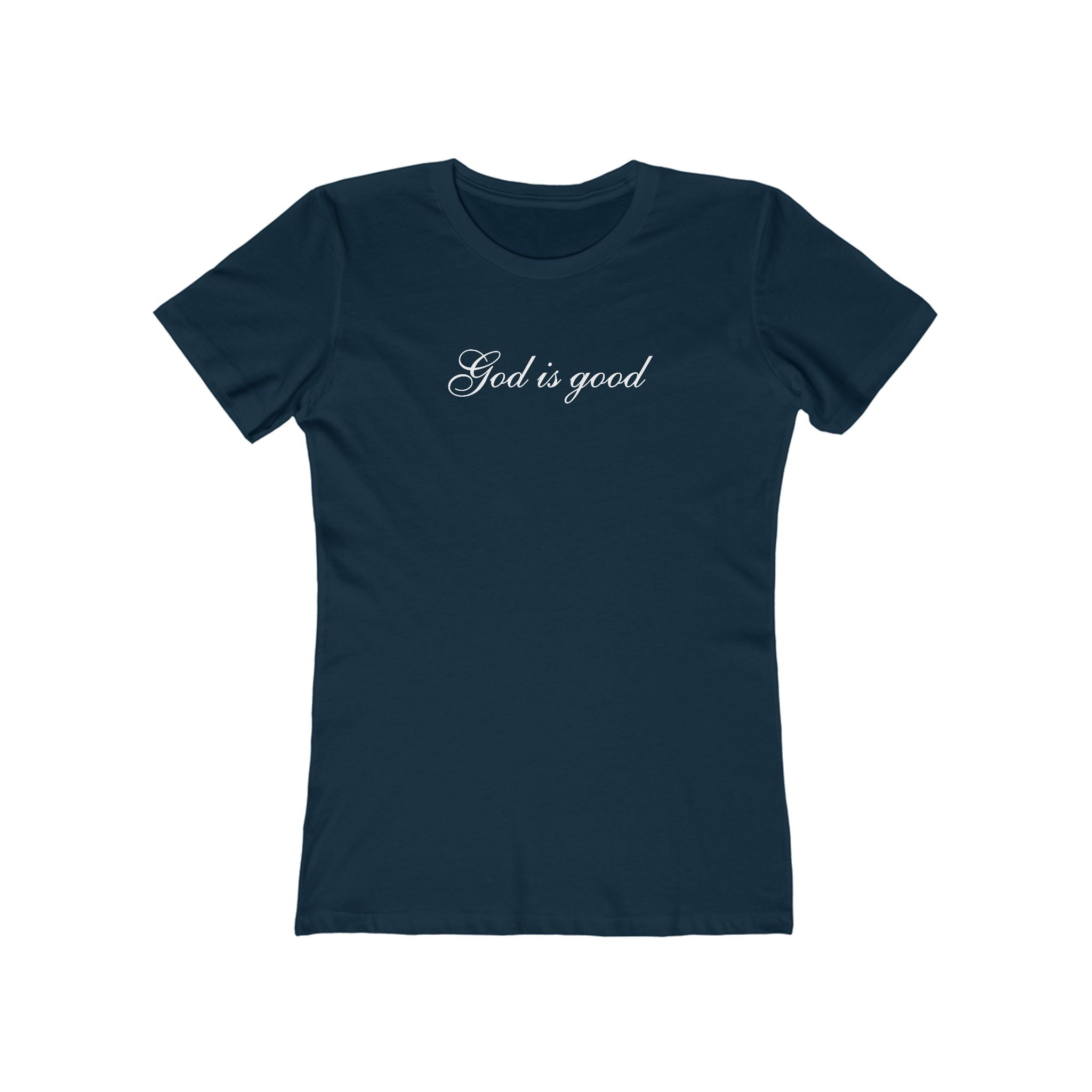God Is Good Women's Boyfriend Tee – Faith-Based Casual Crewneck