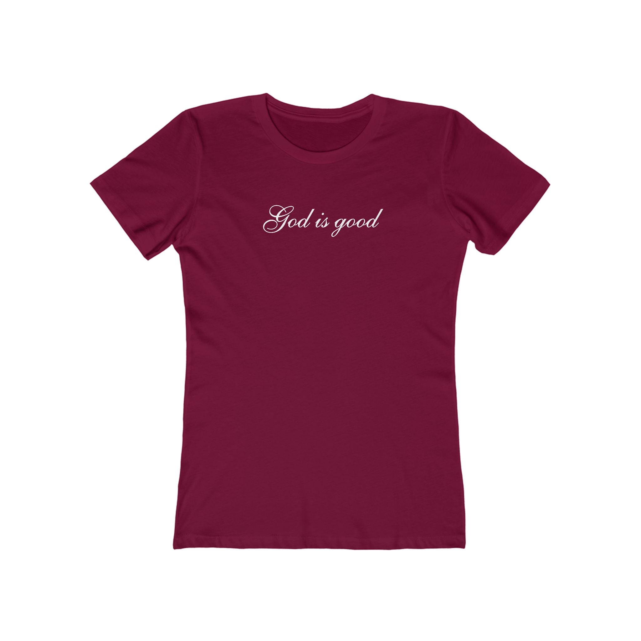 God Is Good Women's Boyfriend Tee – Faith-Based Casual Crewneck