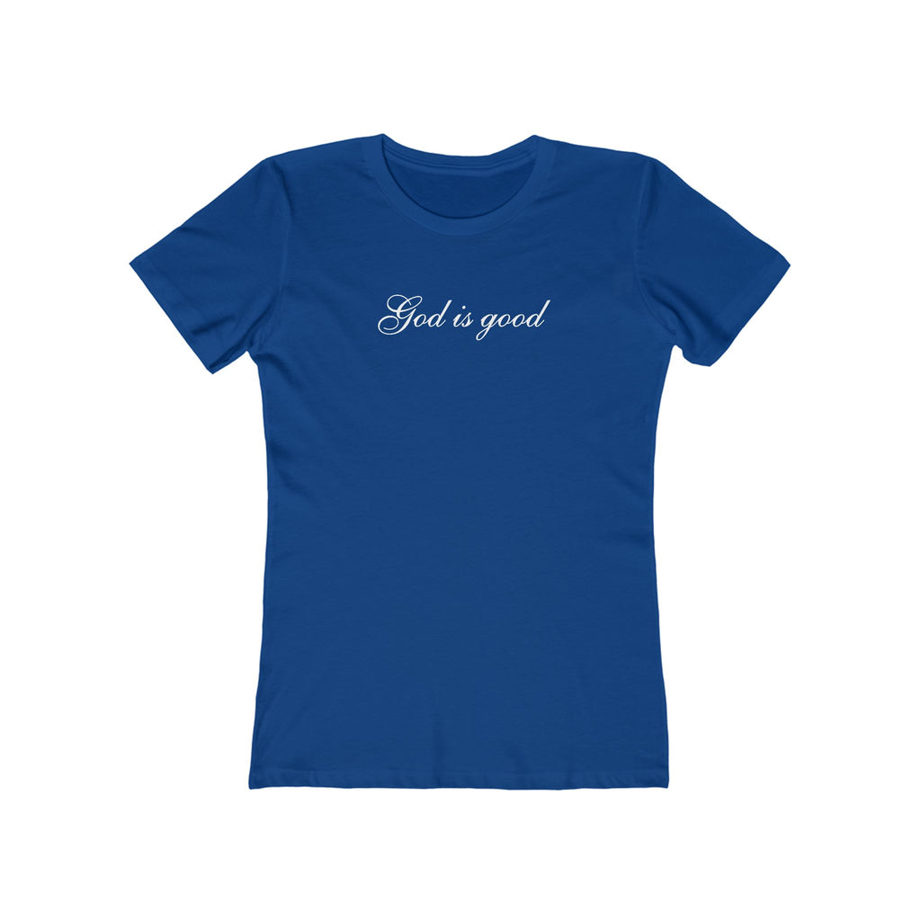 God Is Good Women's Boyfriend Tee – Faith-Based Casual Crewneck
