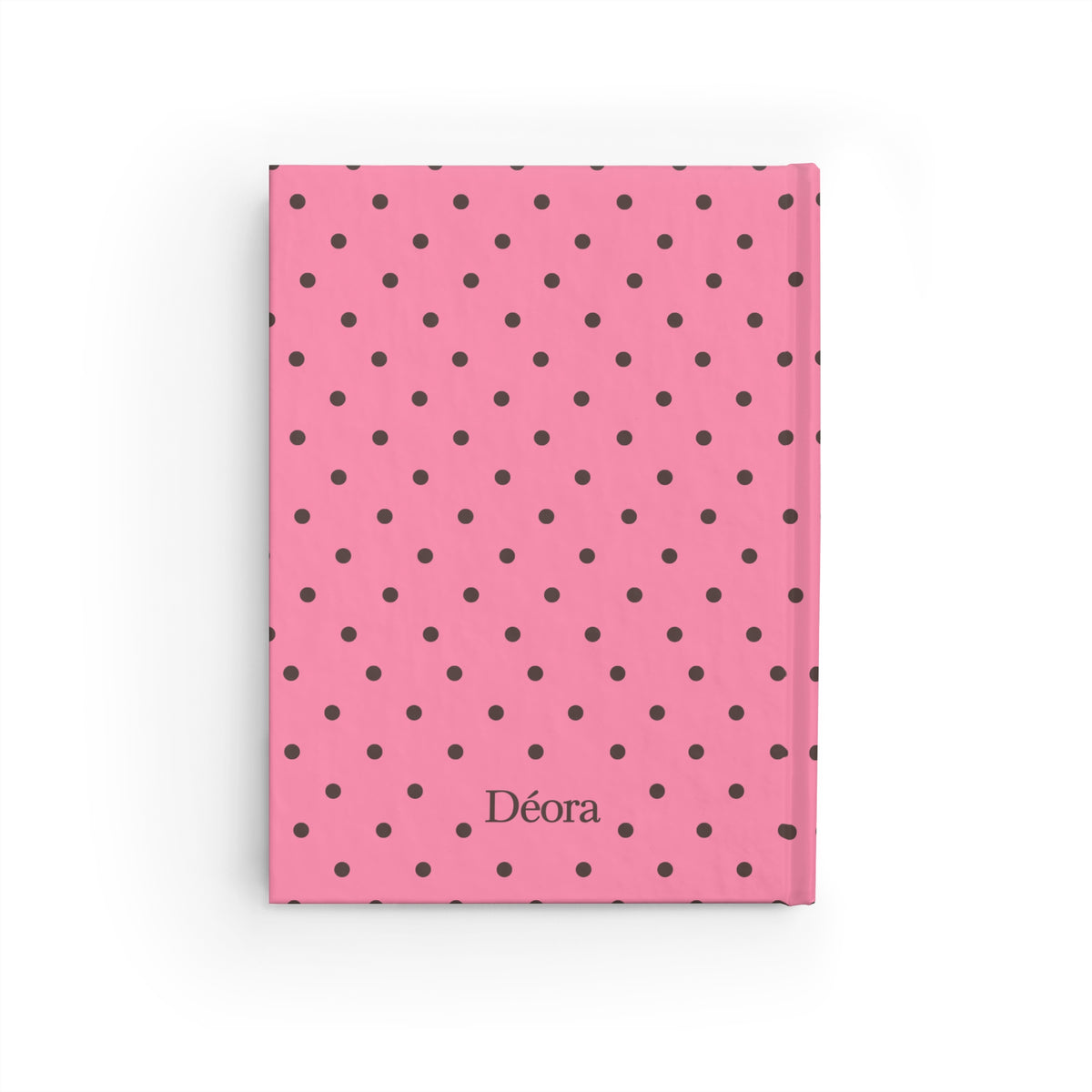 Pink Polka Dot Personalized Journal — 'Déora' Ruled Notebook