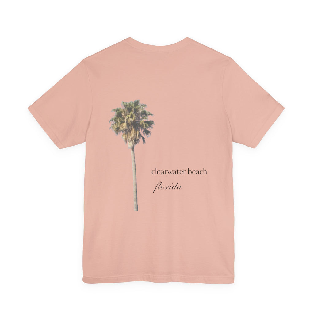 Clearwater Beach Florida Palm Tree Tee — Minimal Coastal Vacation T-Shirt