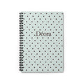 Personalized Polka Dot Spiral Notebook – "Déora" Ruled Journal