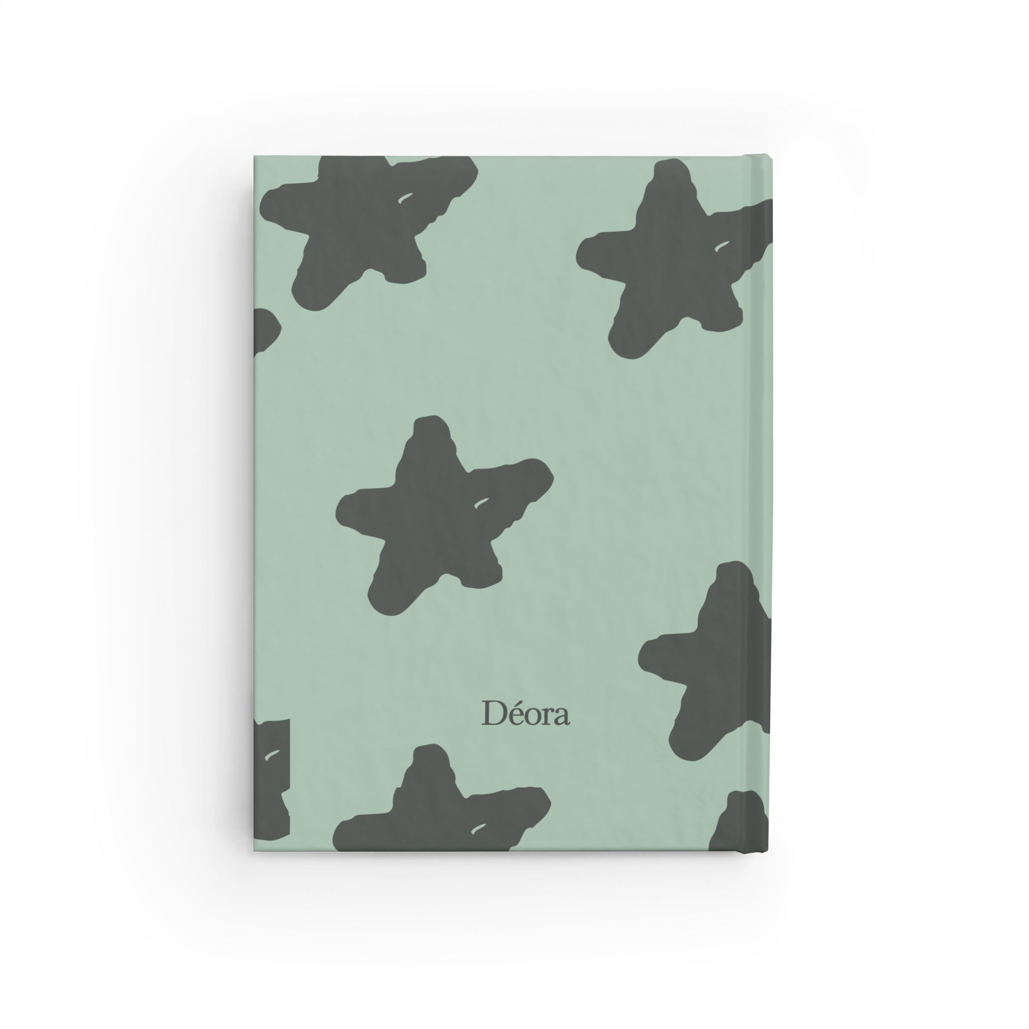 Mint Star Pattern Ruled Journal – Personalized "Déora" Cover