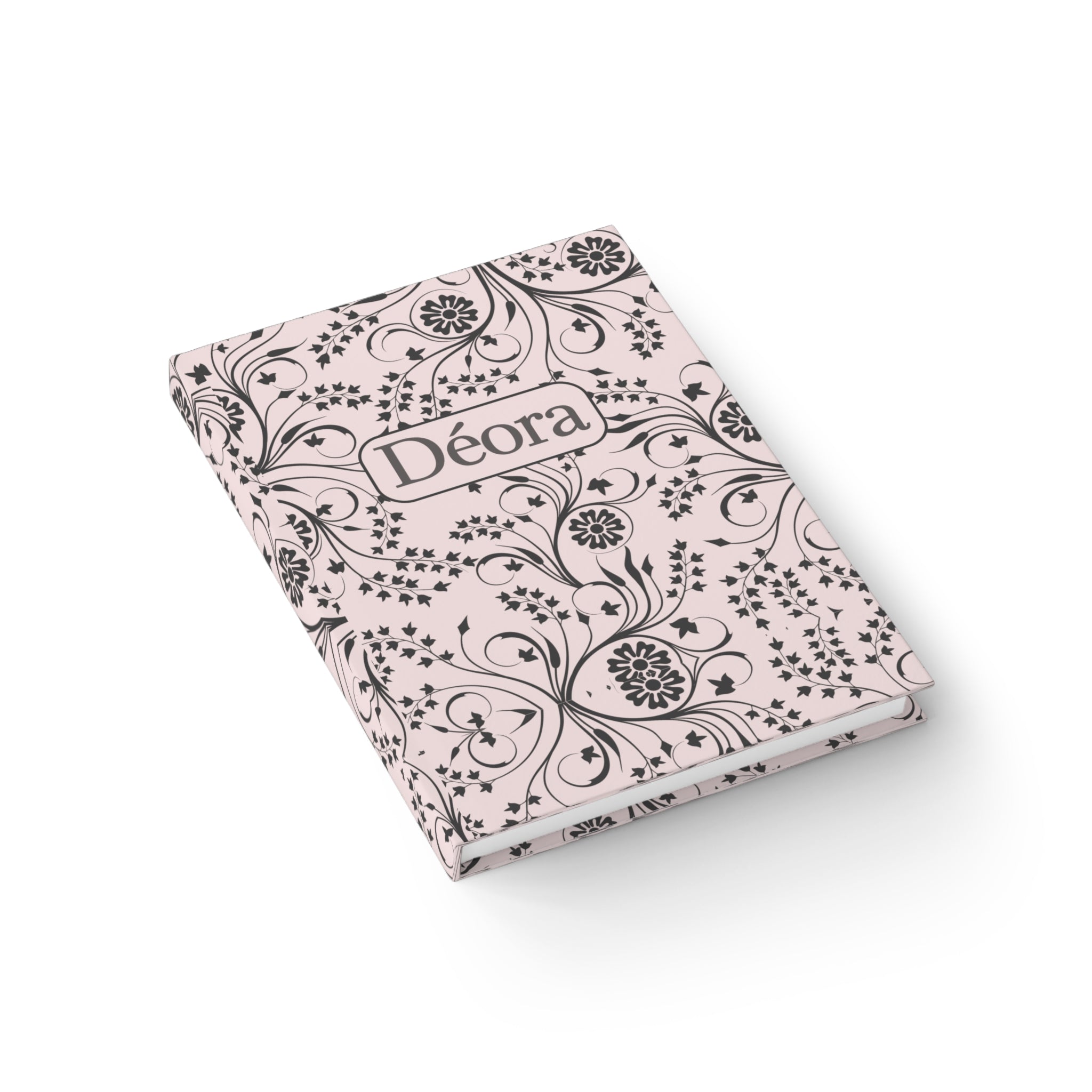 Floral Monogram Journal — Personalized Déora Ruled Notebook