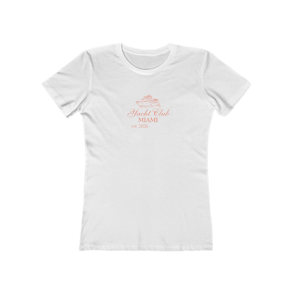 Yacht Club Miami Graphic Tee — 'Yacht Club MIAMI' Women's Boyfriend T‑Shirt