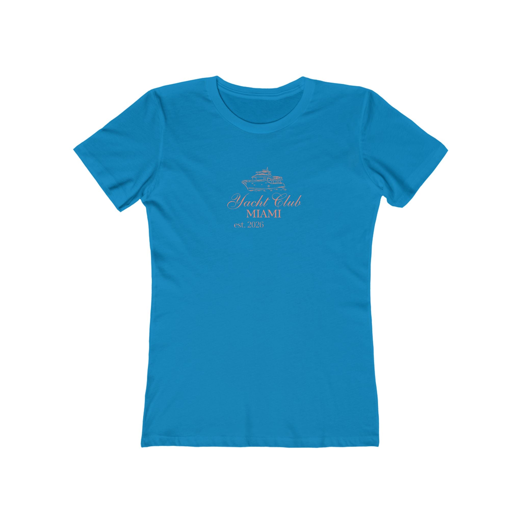 Yacht Club Miami Graphic Tee — 'Yacht Club MIAMI' Women's Boyfriend T‑Shirt