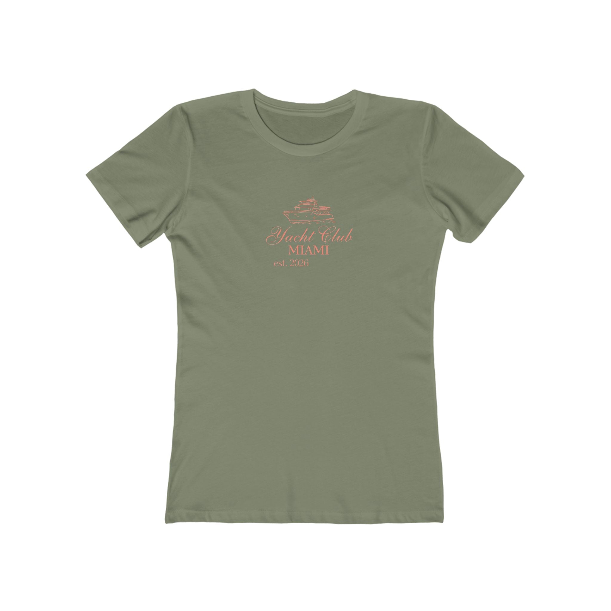 Yacht Club Miami Graphic Tee — 'Yacht Club MIAMI' Women's Boyfriend T‑Shirt