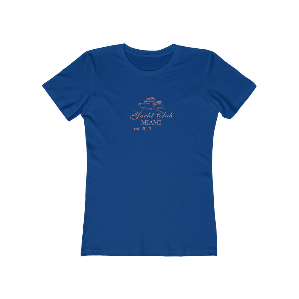Yacht Club Miami Graphic Tee — 'Yacht Club MIAMI' Women's Boyfriend T‑Shirt