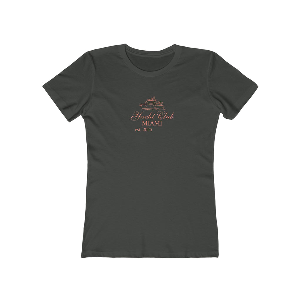 Yacht Club Miami Graphic Tee — 'Yacht Club MIAMI' Women's Boyfriend T‑Shirt
