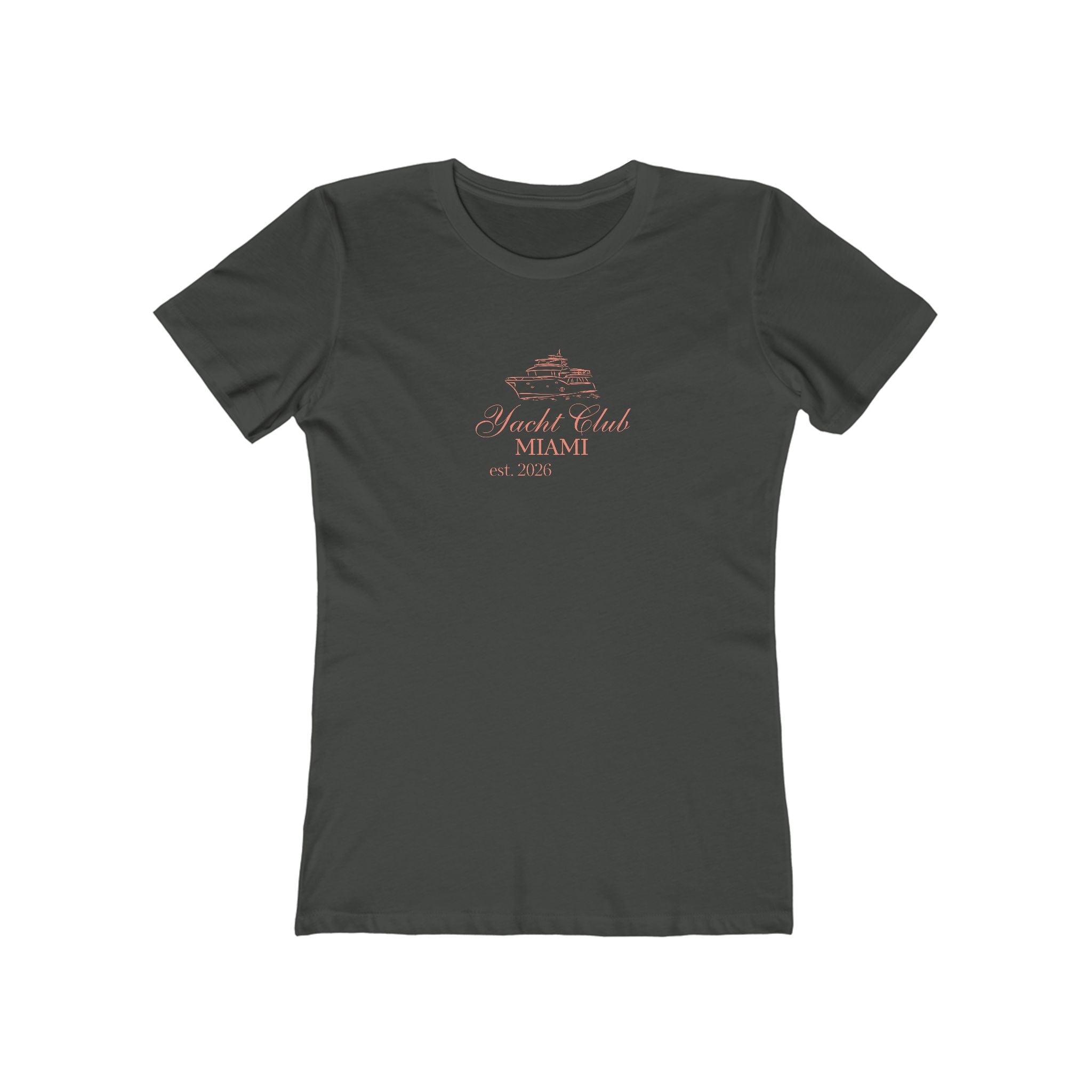 Yacht Club Miami Graphic Tee — 'Yacht Club MIAMI' Women's Boyfriend T‑Shirt