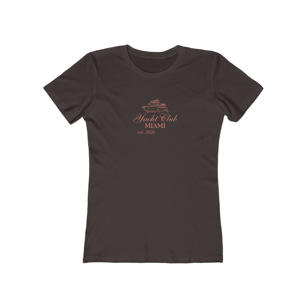 Yacht Club Miami Graphic Tee — 'Yacht Club MIAMI' Women's Boyfriend T‑Shirt