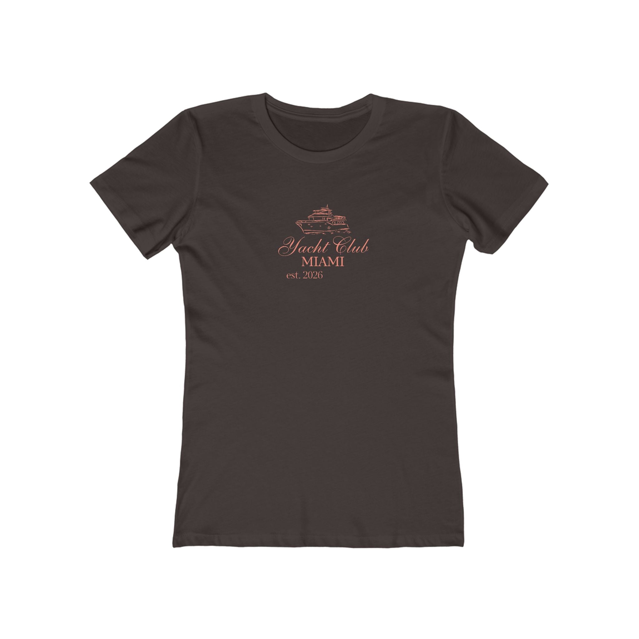Yacht Club Miami Graphic Tee — 'Yacht Club MIAMI' Women's Boyfriend T‑Shirt