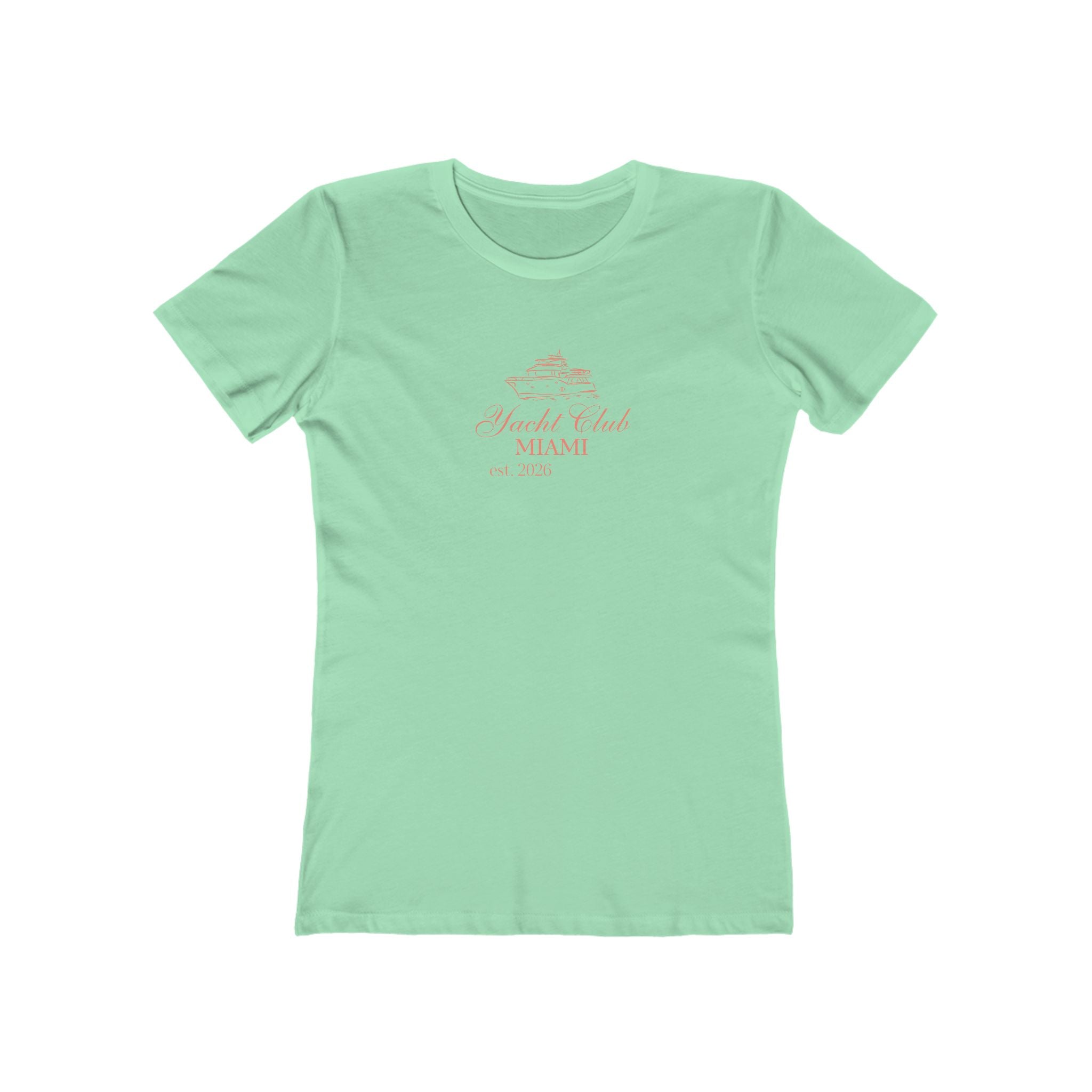 Yacht Club Miami Graphic Tee — 'Yacht Club MIAMI' Women's Boyfriend T‑Shirt