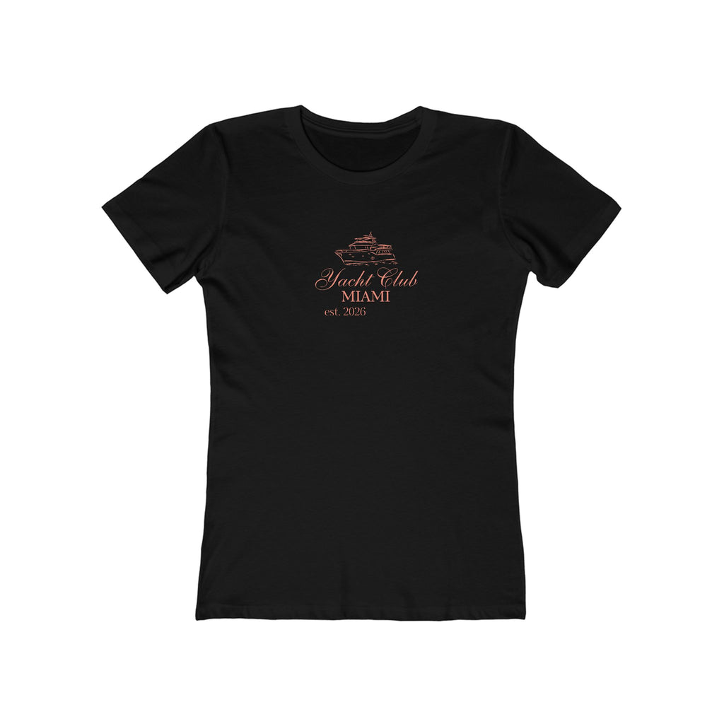 Yacht Club Miami Graphic Tee — 'Yacht Club MIAMI' Women's Boyfriend T‑Shirt