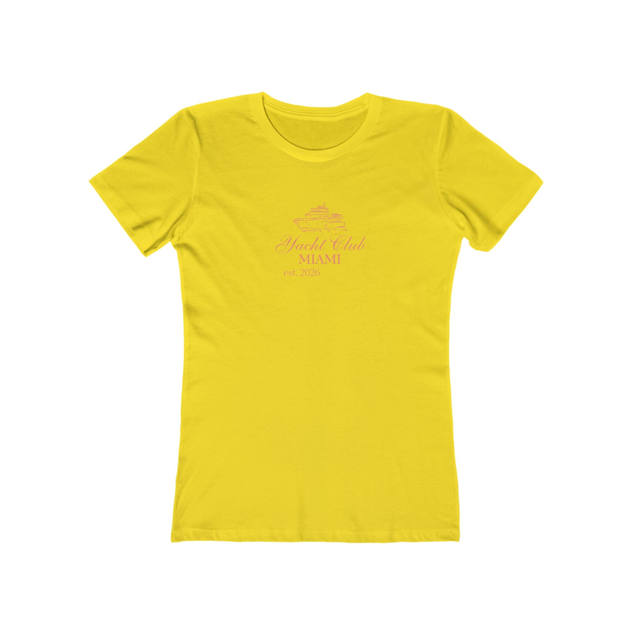 Yacht Club Miami Graphic Tee — 'Yacht Club MIAMI' Women's Boyfriend T‑Shirt