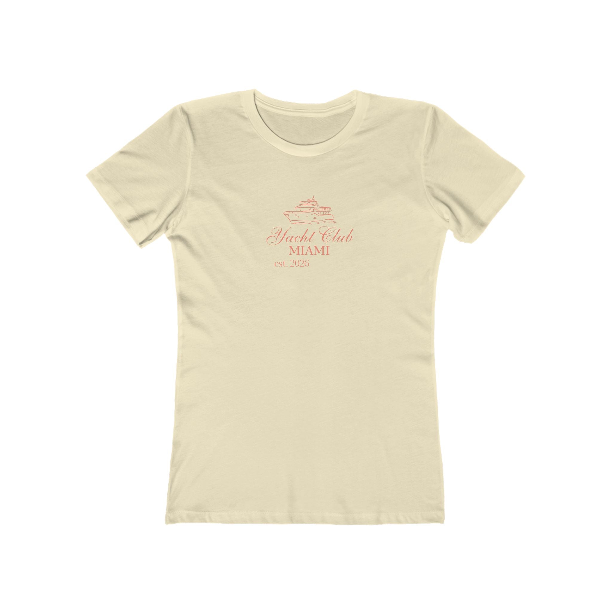 Yacht Club Miami Graphic Tee — 'Yacht Club MIAMI' Women's Boyfriend T‑Shirt