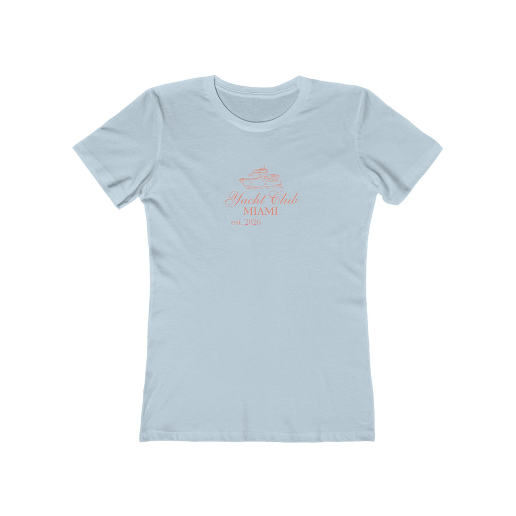 Yacht Club Miami Graphic Tee — 'Yacht Club MIAMI' Women's Boyfriend T‑Shirt