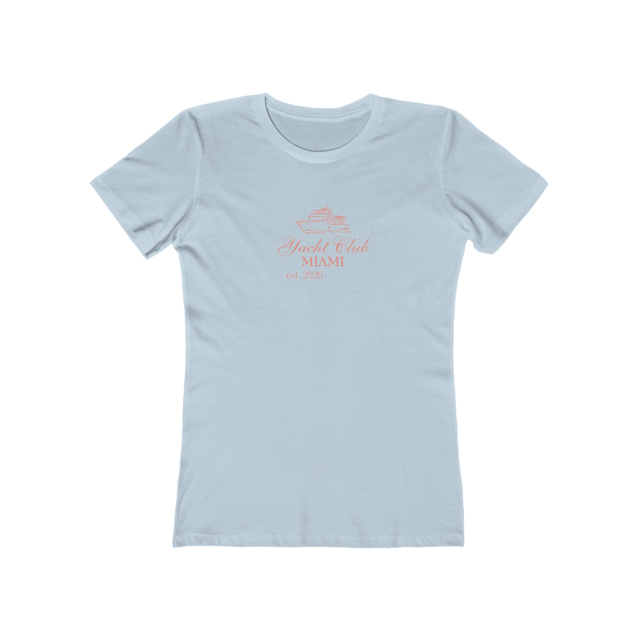 Yacht Club Miami Graphic Tee — 'Yacht Club MIAMI' Women's Boyfriend T‑Shirt