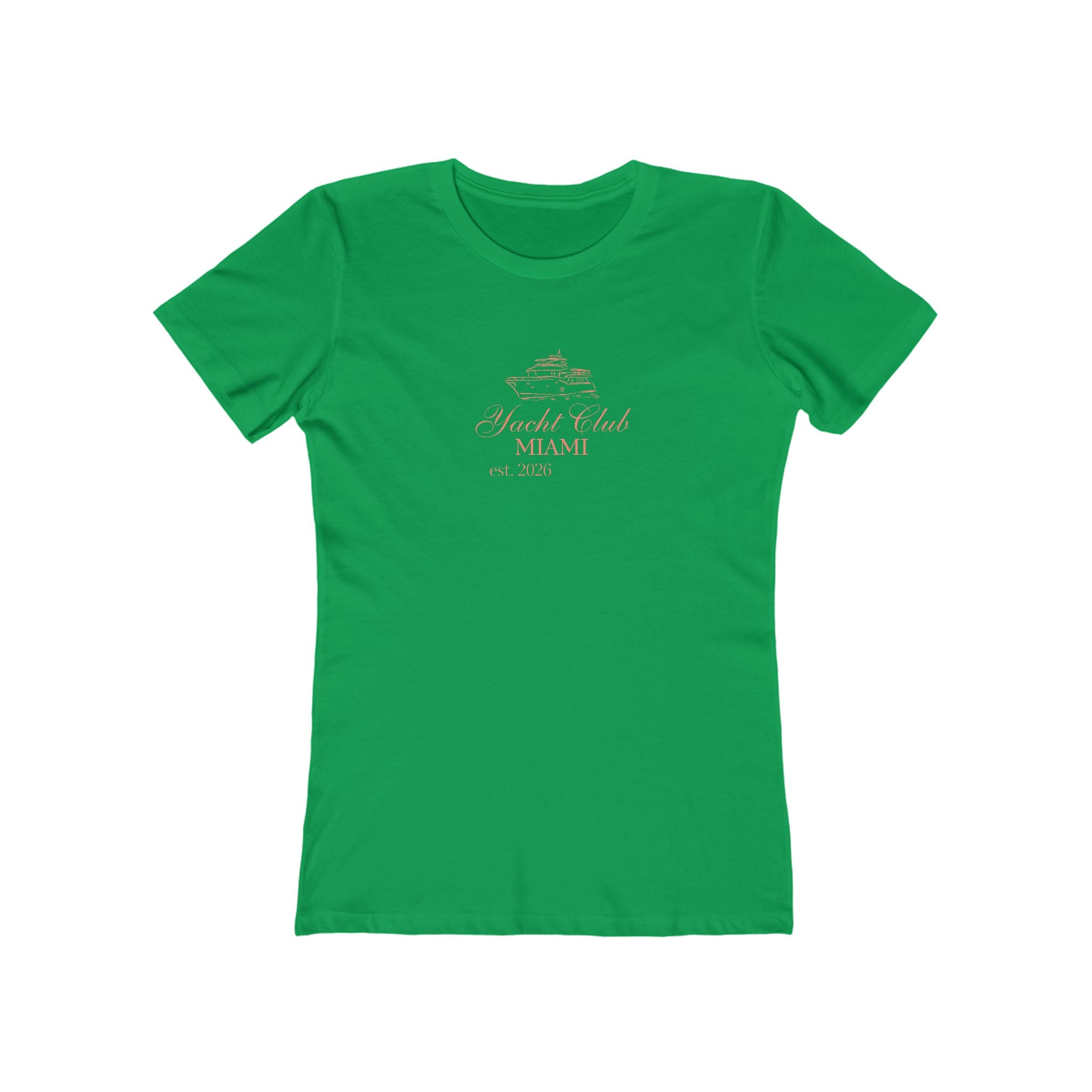 Yacht Club Miami Graphic Tee — 'Yacht Club MIAMI' Women's Boyfriend T‑Shirt